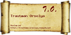 Trautman Orsolya névjegykártya