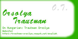 orsolya trautman business card